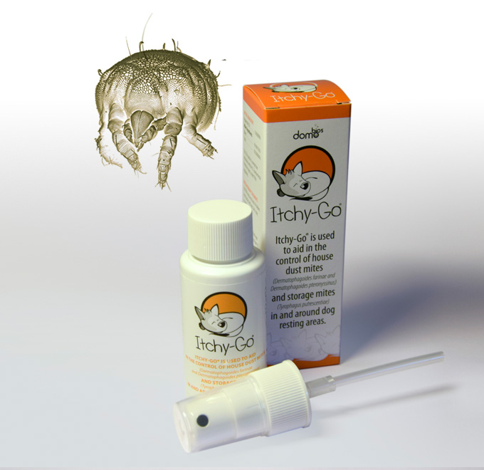 Itchy-Go anti-acariens de Domobios, une solution efficace et rapide pour supprimer les acariens allergisants. Sans produit toxique et sans effet secondaire.